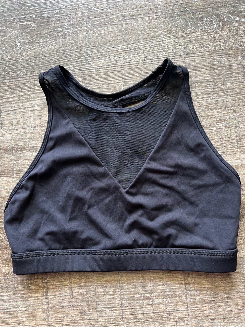 Born Primitive Black High-Neck Mesh Insert Sports Bra